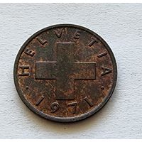 Швейцария 1 раппен, 1971