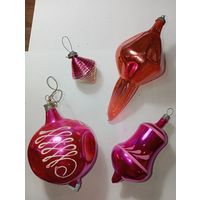 Ёлочная игрушки , Юла  4 штуки . СССР .