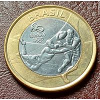 Бразилия 1 реал, 2015 XXXI летние Олимпийские Игры, Рио-де-Жанейро 2016 - Регби     ( 1-10-6 )