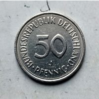 50 пфеннигов 1980(J) года ФРГ. Федеративная Республика.