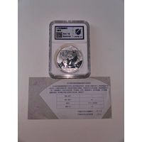 Китай 10 юаней 2012г Панда ms 70