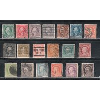 США-1917, (Скотт.498-518), гаш. , Стандарт, Президенты,Вашингтон,Франлин(полная серия)