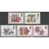 Британия. Рождество. 1982г. Mi#933-37. Серия