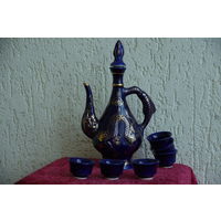 Кувшин  + 3 чашки - пиалы   ( высота 30 см )