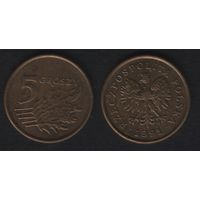 Польша y278 5 грош 1991 год (mw) (_alb2