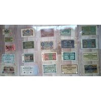 КОЛЛЕКЦИЯ Банкнот Старой Германии 38 штук с листами для банкнот