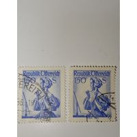 Марка Австрия 1951 год Национальный костюм