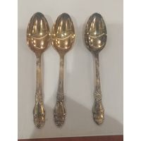 Ложечки кофейные. Мельхиор, позолота, Кольчугино.