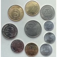 Словения 10, 20, 50 стотинов, 1, 2, 5, 10, 20, 50, 100 толларов 1992 - 2006 г. Набор 10 монет