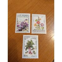 1982 Афганистан чистая полная серия MNH** флора цветы (4-6)