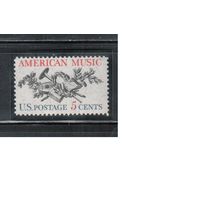 США-1964, (Мих.867),  **   , Музыка  США (одиночка)