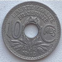 Франция 10 сантимов 1918 г.