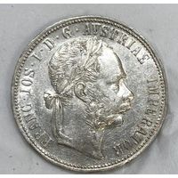 1 флорин 1887 Австро-Венгрия. Нечастый год! Штемпельный блеск! !