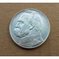 Польша, 10 злотых 1935 г., серебро 0.750, Юзеф Пилсудский