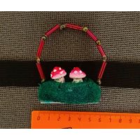 Ёлочная игрушка Корзинка с грибами , Редкая .