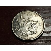 США 25 центов квотер 2002 Теннесси