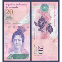 Венесуэла, 20 боливаров 2014 г., P-91g, UNC