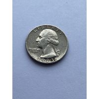 25 центов 1973 г., США