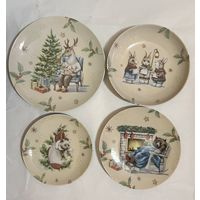 Набор тарелок (4 предмета ) "Рожденственский вечер"  ДФЗ