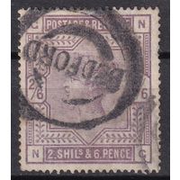 76.Br. Великобритания. Виктория. 2'6Sh. 1883 г. Mi.#82x.
