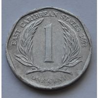 Восточные Карибы, 1 цент 2008 г.