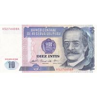 Перу, 10 инти 1985 г (03.04.1985). P128a.1. UNC