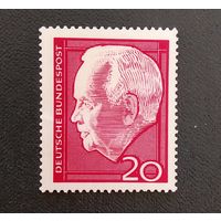 Марка Германия 1964 год Генрих Любке
