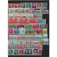 ГДР. ПОЛНЫЙ ГОДОВОЙ  КОМПЛЕКТ ЧИСТЫХ МАРОК 1961г.(без наклеек и следов от них,с родным клеем)! Плюс добавлены некоторые  гашеные серии!