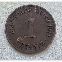 Германия 1 пфенниг, 1911 А  4-1-5