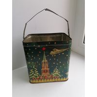 Коробка от Новогоднего подарка СССР, хороший, красивый, торги с Рубля