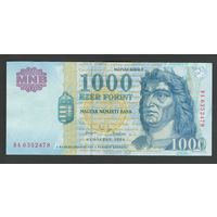Венгрия 1000 форинтов 2004 года. Тип Р-189c. Состояние XF+/aUNC