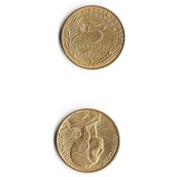 5 сантимов Франция 1980 год