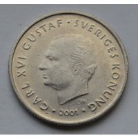 Швеция, 1 крона 2001 г.