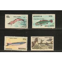 Нигерия-1983(Мих.421-424),  ** ,   Морская  Фауна ,  Рыбы (полная серия)