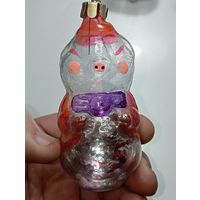 Ёлочная игрушка  - Свинка . СССР  .