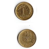 1 грош Польша 2015 года