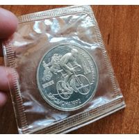 1 рубль 1991 барселона велосипед (в заводской запайке)