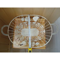 Большая ажурная металлическая корзинка