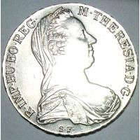 РАСПРОДАЖА!!! - АВСТРИЯ 1 талер 1780 год "МАРИЯ ТЕРЕЗИЯ" серебро - aUNC! - ШТЕМПЕЛЬНЫЙ БЛЕСК!