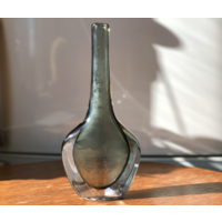 Ваза Швеция Orrefors подписная цветное стекло винтаж 28см 14х6см