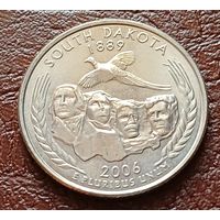 США 25 центов , D  2006 Квотер штата Южная Дакота    ( 2-5-7 )