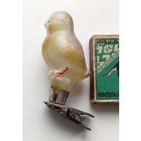 Ёлочная игрушка. Птичка на прищепке.