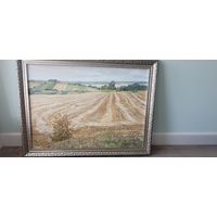 Картина маслом " Жнiво". Автор - Барановская Елена Анатольевна