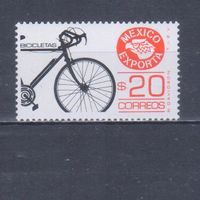[907] Мексика 1987. Товары экспорта.Велосипед на почтовых марках. MNH