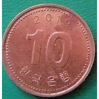 Южная Корея 10 вон 2019