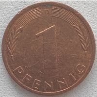 Германия 1 пфенниг 1977 г. D