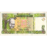 500 франков 1998 год. Гвинея. Состояние aUNC!