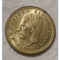 Испания 1 песета, 1975 (80 внутри звезды) (14-13-33)
