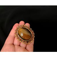 Брошь Тигровый глаз