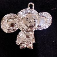 Ёлочная игрушка. Чебурашка.  Ретро СССР. Пластик. Отличная.